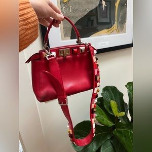 Fendi Mini Studded Rainbow Peekaboo Bag